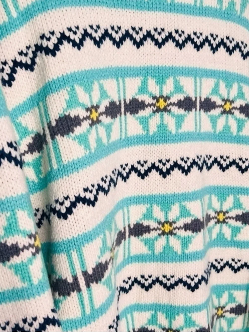 AMERICAN EAGLE Oversized Fair Isles Mock Neck Winter Sweater  Size L — WOW!!!